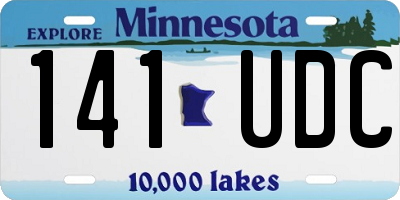 MN license plate 141UDC