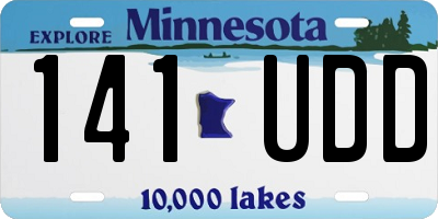 MN license plate 141UDD