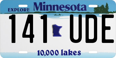 MN license plate 141UDE