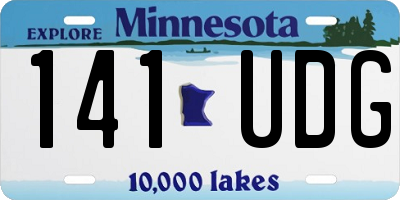 MN license plate 141UDG