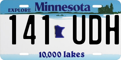 MN license plate 141UDH