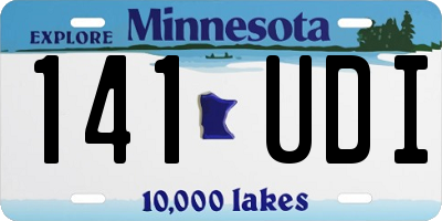 MN license plate 141UDI