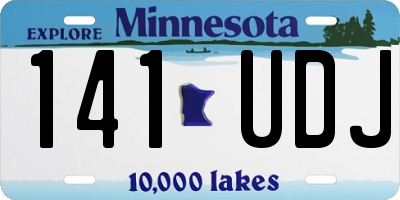 MN license plate 141UDJ