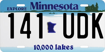 MN license plate 141UDK
