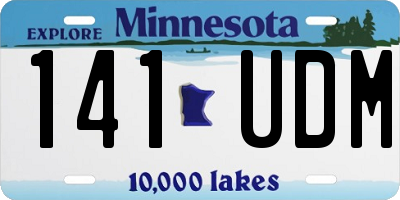 MN license plate 141UDM