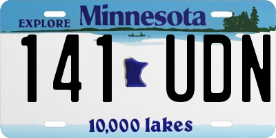 MN license plate 141UDN