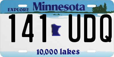 MN license plate 141UDQ