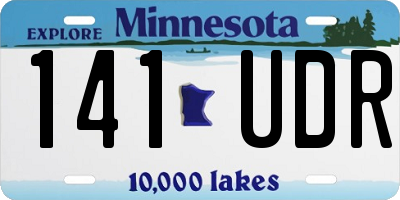 MN license plate 141UDR