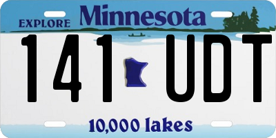 MN license plate 141UDT