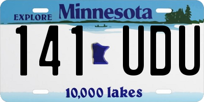 MN license plate 141UDU