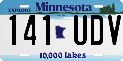 MN license plate 141UDV