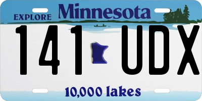 MN license plate 141UDX