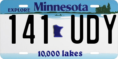 MN license plate 141UDY