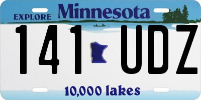 MN license plate 141UDZ