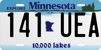 MN license plate 141UEA