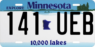 MN license plate 141UEB