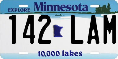 MN license plate 142LAM