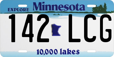 MN license plate 142LCG