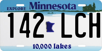 MN license plate 142LCH