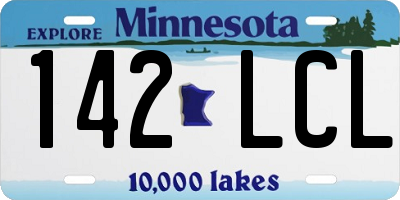 MN license plate 142LCL