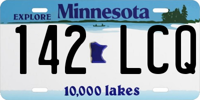 MN license plate 142LCQ