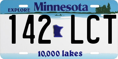 MN license plate 142LCT