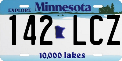 MN license plate 142LCZ