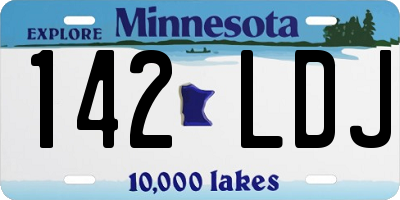 MN license plate 142LDJ