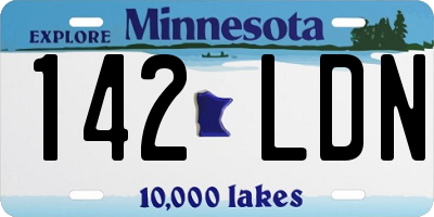 MN license plate 142LDN