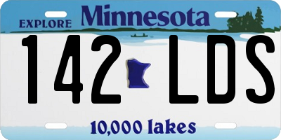 MN license plate 142LDS