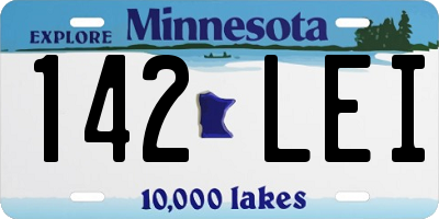 MN license plate 142LEI
