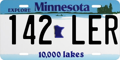 MN license plate 142LER