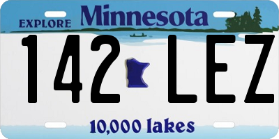 MN license plate 142LEZ