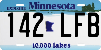 MN license plate 142LFB