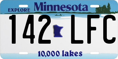 MN license plate 142LFC