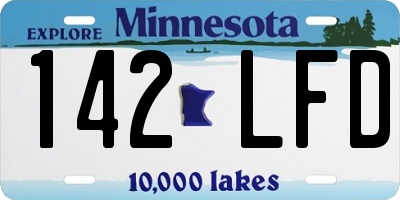 MN license plate 142LFD
