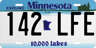 MN license plate 142LFE