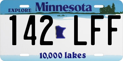 MN license plate 142LFF