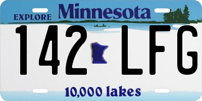 MN license plate 142LFG