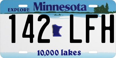 MN license plate 142LFH