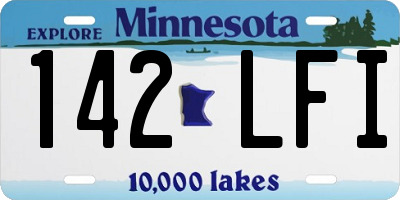 MN license plate 142LFI