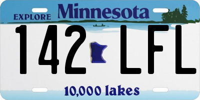 MN license plate 142LFL