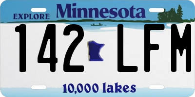 MN license plate 142LFM