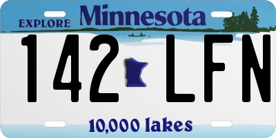 MN license plate 142LFN