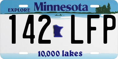 MN license plate 142LFP