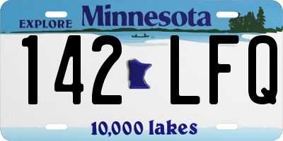 MN license plate 142LFQ