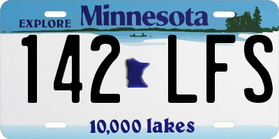 MN license plate 142LFS