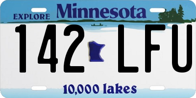 MN license plate 142LFU