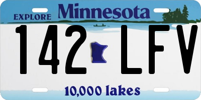 MN license plate 142LFV