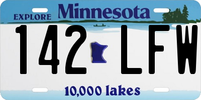 MN license plate 142LFW
